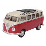 KOMBI VOLKSWAGEN CLASSICAL BUS 1962 ESCALA 1/24 DIECAST METAL COM SOM, FRICÇÃO E LUZES 25052A